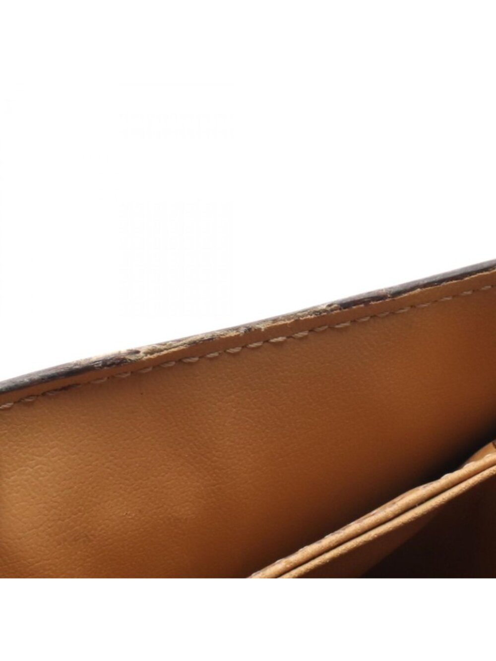 Celine Shoulder Bag Macadam Beige Brown Canvas Leather - Picture 9 of 15